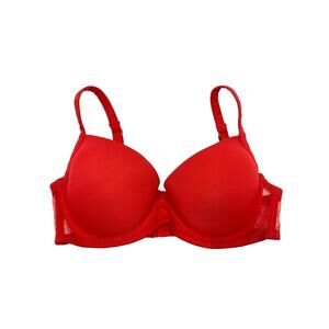 Addiction Nouvelle Lingerie 32B NEW Red Underwire Mesh Everyday Chic T-shirt Bra